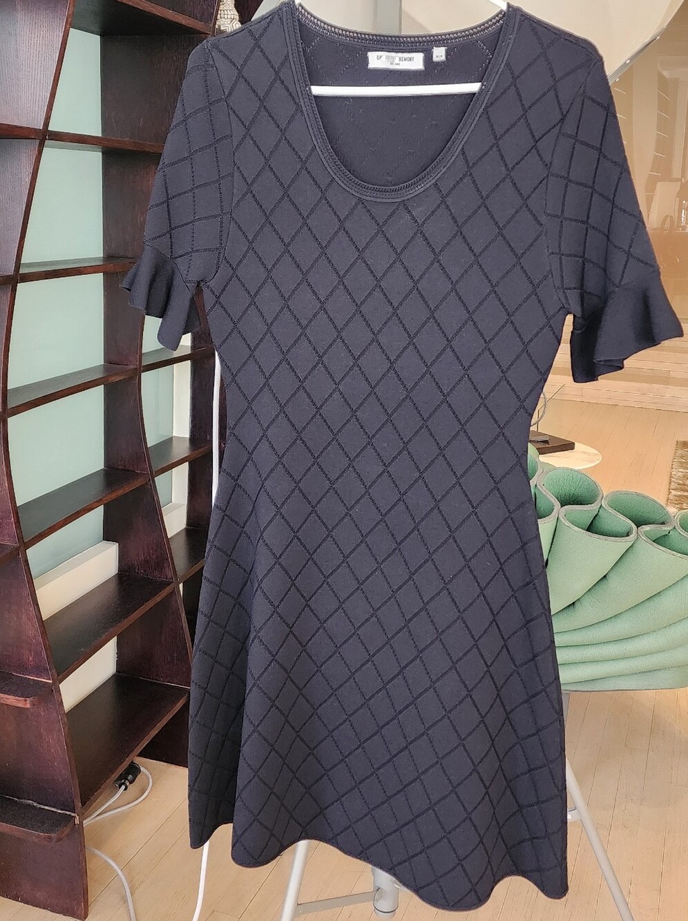 Opening Ceremony Black Geo Print Knit Dress Size M